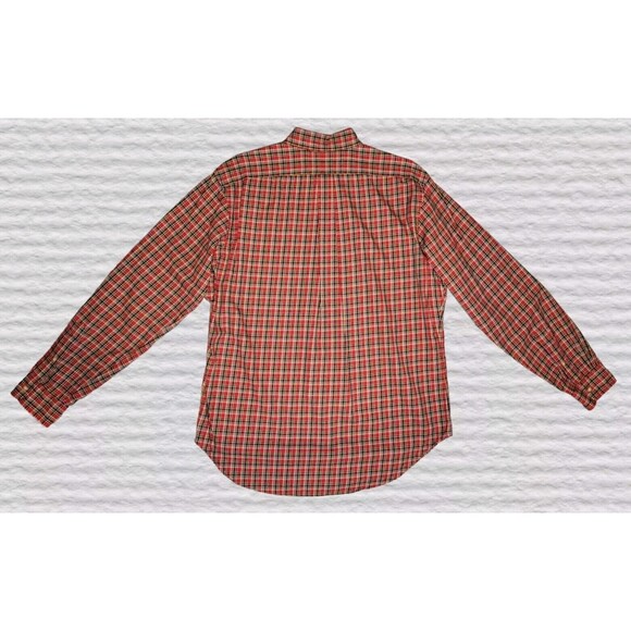 Ralph Lauren Mens LG Red Plaid Classic Fit Long Sleeve Button Down Shirt - Picture 5 of 8